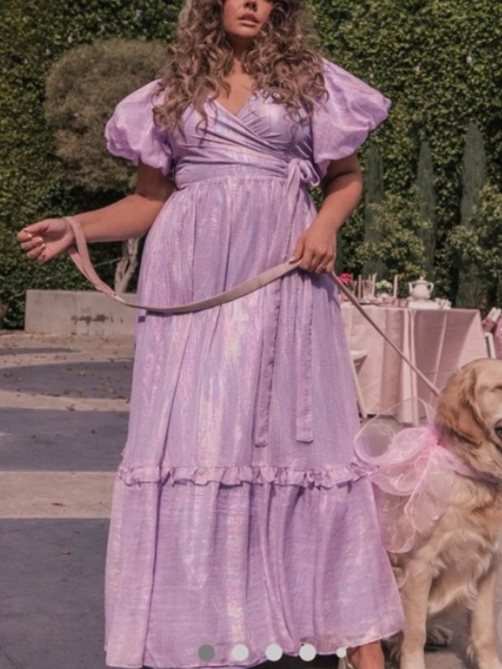 JessaKae Pyper America Pixie Lilac Iridescent Shimmer Maxi Dress Medium